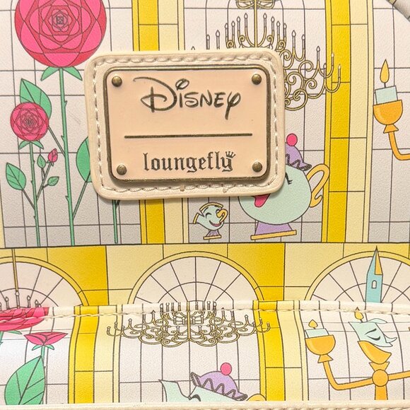 Loungefly Disney Beauty and the Beast Stained Glass Windows Mini Backpack main image 9